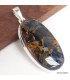 Pendentif Pietersite AAA gris fauve, argent 925 authentique Namibie