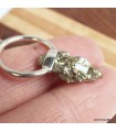 Pendentif Pyrite argent 925, pierre protectrice naturelle