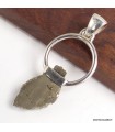 Pendentif Pyrite argent 925, pierre protectrice naturelle