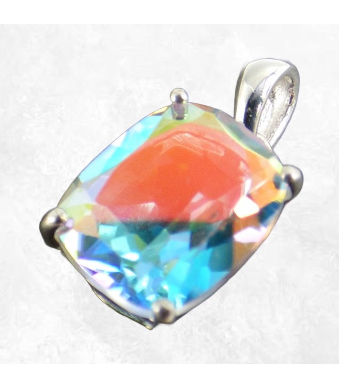 Pendentif Topaze Mercury, argent 925 bijou énergétique