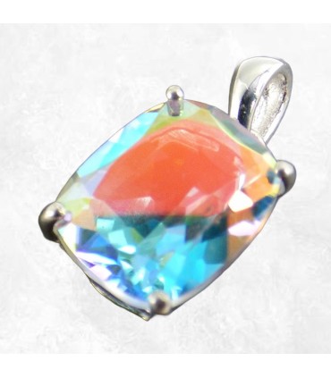 Pendentif Topaze Mercury, argent 925 bijou énergétique