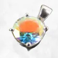 Pendentif Pierre naturelle Topaze Mercury facettée ronde - Bijoux en Topaze Mercury