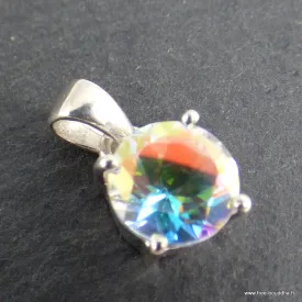 Pendentif Pierre naturelle Topaze Mercury facettée ronde - Bijoux en Topaze Mercury