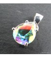 Pendentif Topaze Mercury goutte facettée, argent 925 bijou énergétique