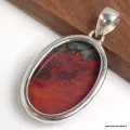 Pendentif en Cuprite Jaspe Sonora oval - Bijoux en Jaspe