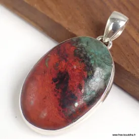Pendentif en Cuprite Jaspe Sonora oval - Bijoux en Jaspe