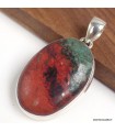 Pendentif Cuprite Jaspe Sonora argent 925 véritable