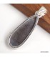 Pendentif Saphir noir africain forme goutte – Argent 925 certifié
