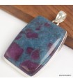 Pendentif Rubis sur Cyanite argent 925 authentique