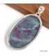 Pendentif Rubis sur Cyanite oval argent 925 authentique