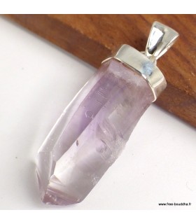 Améthyste Vera Cruz – Pendentif brut réversible en argent 925
