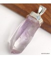 Améthyste Vera Cruz – Pendentif brut réversible en argent 925