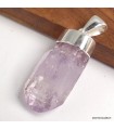 Améthyste Vera Cruz certifiée – Pendentif brut réversible en argent 925