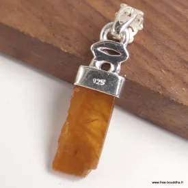 Pendentif Cyanite Orange Grenat détail bélière - Bijoux en Cyanite
