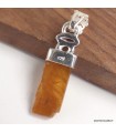 Pendentif Cyanite Orange Grenat véritable argent 925