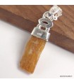 Pendentif Cyanite Orange Grenat marquise argent 925 certifié