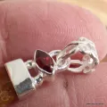 Pendentif Cyanite Orange Grenat marquise - Bijoux en Cyanite