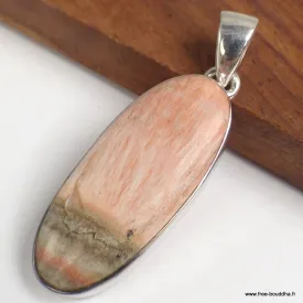 Pendentif Célestobarite long oval - Bijoux en Célestobarite