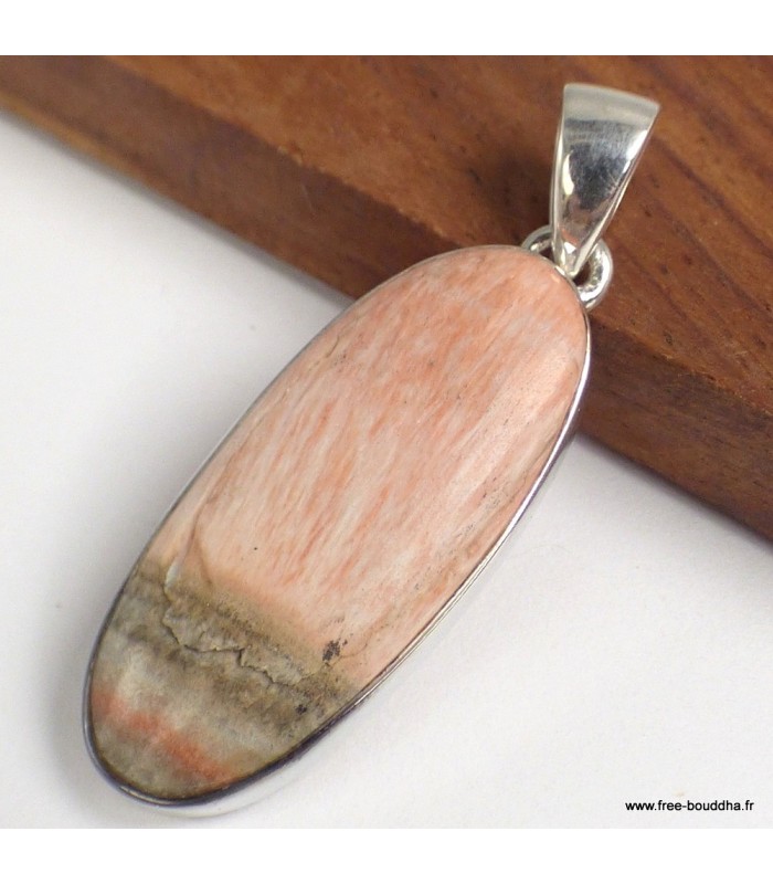 Pendentif Célestobarite véritable argent 925 certifié