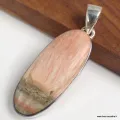 Pendentif Célestobarite long oval - Bijoux en Célestobarite