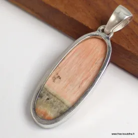 Pendentif Célestobarite long oval - Bijoux en Célestobarite