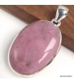 Pendentif Pétalite rose ovale – argent 925