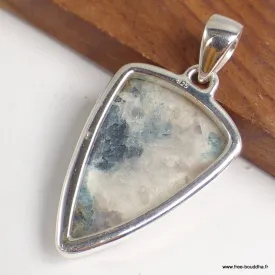 Pendentif Tourmaline indigo sur Quartz fumé en pointe - Bijoux en Tourmaline Indigo