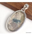 Pendentif Tourmaline indigo Quartz fumé oval argent 925 certifié