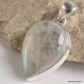 Bijou pendentif en Pierre de lune bleue péristérite - Bijoux en Pierre de lune