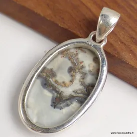 Pendentif en Jaspe Maligano forme ovale - Bijoux en Jaspe