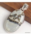 Pendentif ovale Jaspe Maligano – Pierre rare en argent 925