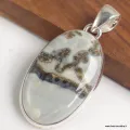 Pendentif en Jaspe Maligano forme ovale - Bijoux en Jaspe