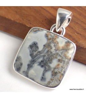 Pendentif Jaspe Maligano Véritable – Bijou argent 925 poinçonné