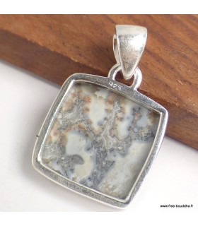 Pendentif Jaspe Maligano Véritable – Bijou argent 925 poinçonné
