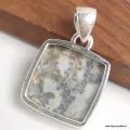 Pendentif carré en Jaspe Maligano indonésien - Bijoux en Jaspe Maligano