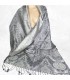 Pashmina en soie gris argent – Étole réversible élégante et intemporelle