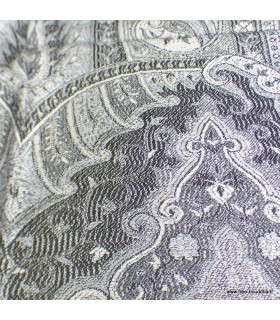 Pashmina en soie gris argent – Étole réversible élégante et intemporelle