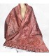 Pashmina en soie authentique rouge bordeaux – Étole éco‑responsable