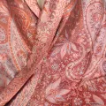 Pashmina en soie authentique rouge bordeau - Etoles en soie naturelle