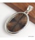 Pendentif Chiastolite ovale, argent 925 authentique Espagne