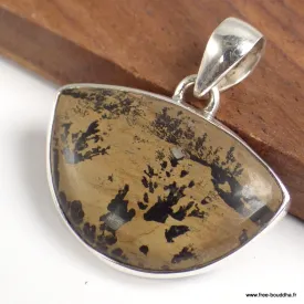 Pendentif Jaspe Pinceau semi-rond - Bijoux en Jaspe