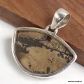Pendentif Jaspe Pinceau semi-rond - Bijoux en Jaspe