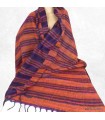 Couverture de méditation violet orange – Châle Népal 100 x 200 cm