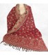 Couverture de méditation bordeaux – Châle cachemire Népal