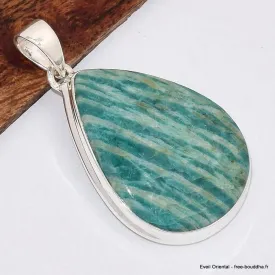 Pendentif goutte en Amazonite du Brésil - Bijoux en Amazonite
