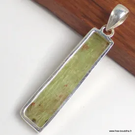 Long Pendentif en Cyanite verte brute - Bijoux en Cyanite