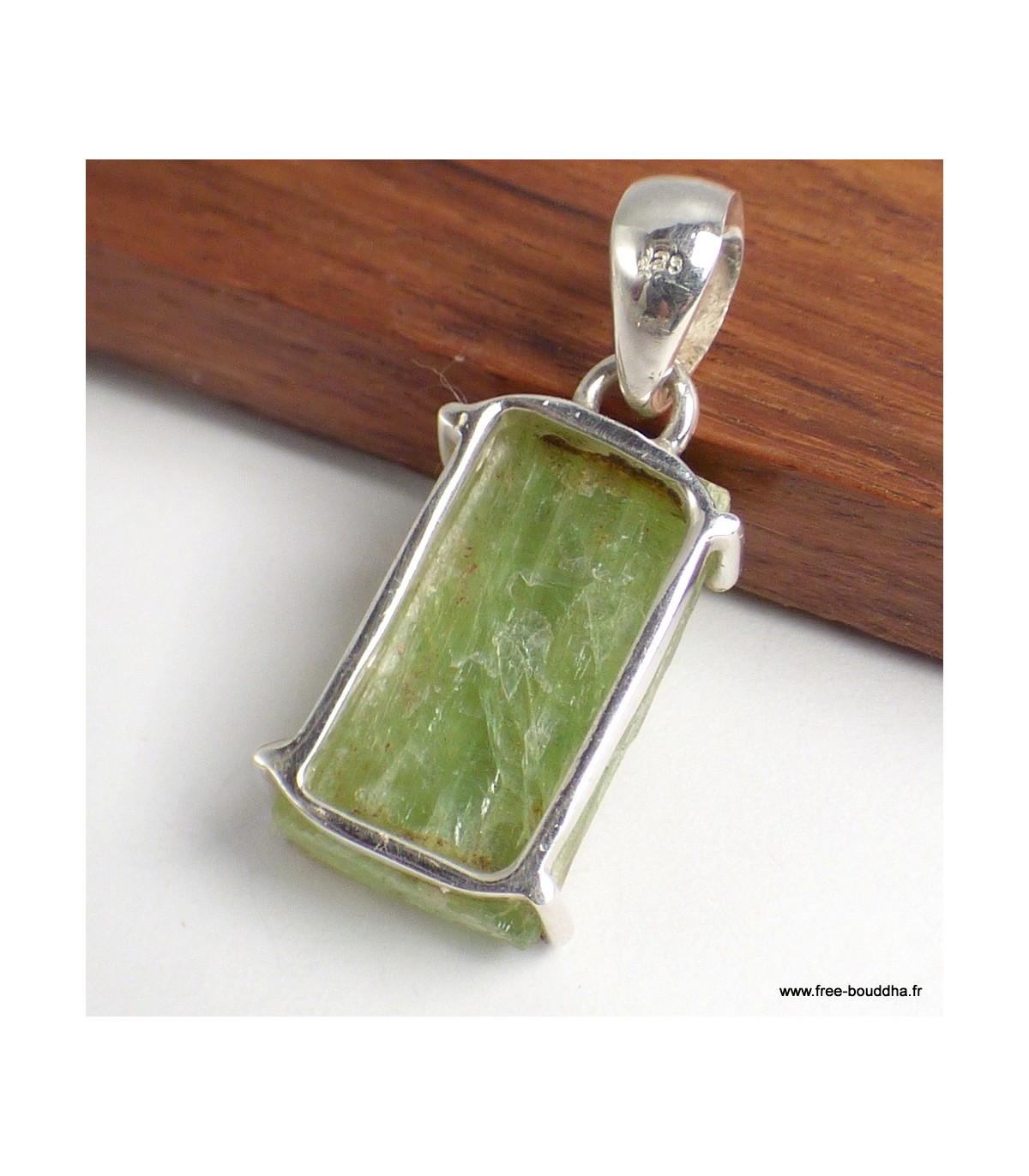 Pendentif Argent 925 Neuf - Kyanite Gris Et Mystic Topaze Verte, Sans Emballage