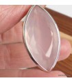 Pendentif Quartz rose facetté marquise argent 925, bijou certifié