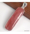Pendentif Rhodochrosite gel rectangulaire allongé véritable argent 925