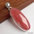 Pendentif oval allongé Rhodochrosite gel - Bijoux en Rhodochrosite